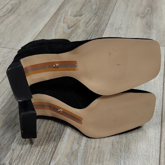 Sam Edelman Size 7 1/2 Black Suede Booties - Picture 9 of 10